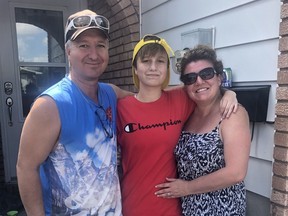 Chantal Beaudry and her husband Norm, of Timmins, were experiencing a mix of elation and disbelief after learning that their daughter Melissa, seen with them here, will be eligible to eventually receive Trikafta, which has been hailed as a "game-changer" and "miracle drug" in the treatment of cystic fibrosis. Melissa, 19, has CF. Supplied