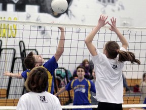 A big question heading into the fall was the status of indoor school sports competitions such as volleyball and basketball. This Daily Press file photo was taken during the MVP Volleyball Tournament held at École publique Renaissance in May 2017.

File/The Daily Press