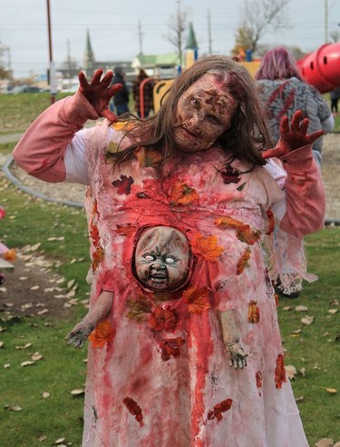 Individual creativity was on display during Saturday's zombie walk in Timmins.

ANDREW AUTIO/The Daily Press