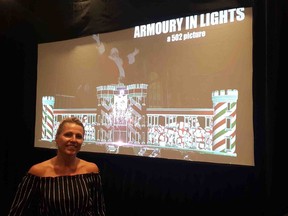 Lisa Lester, of Four Diamond Events, is shown at the premiere of 'Armoury in Lights,' a short documentary about the Chatham event, which took place at the former armoury. File photo/Trevor Terfloth