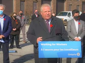 Premier Doug Ford told reporters in a briefing Tuesday in Milton the minimum wage in Ontario will be raised from the current $14.35 an hour to $15 an hour effective Jan. 1 for more than 760,000 workers in the province.