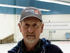 Port Elgin Curling Club member and icemaker Ed Nichols babies and pampers the four-sheet rink, scraping, pebbling and shaving the surface to get ice that’s fast and curls. [Frances Learment]