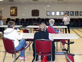 Mayor Janet Jabush addressed attendees and took questions during the Community Planning Town Hall Nov. 1.