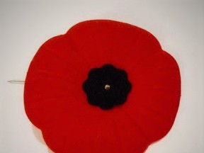 When you buy a poppy and wear it the money goes to the Royal Canadian Legion to support veterans and their families. Wear yours with pride and remember why we wear it. POSTMEDIA