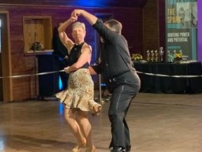 Stealing the show with their salsa dance were first place winners Herb Runstedler and Karen Yun. Hannah MacLeod/Kincardine News