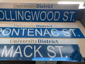 Two 19-year-old women have been charged by Kingston Police for being in possession of stolen street signs.