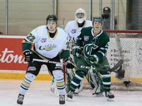 The Sherwood Park Crusaders came away a pair of victories over the weekend at the Sherwood Park Arena. Photo courtesy Target Photography