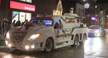 The Timmins Tuners car club specially decorated their "Transformers" vehicle for the Santa Claus Parade held Saturday night.

RON GRECH/The Daily Press