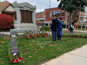 Wreaths are laid at the Ripley Cenotaph on November 11. SUBMITTED