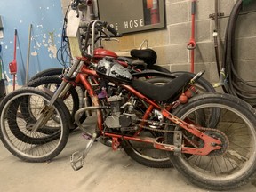 North Bay Police have confiscated several bicycles that have gas-powered engines added to them that are now stored in the garage at police headquarters. Police Chief Scott Tod said since last year the service has received many complaints about noisy vehicles within the city limits. Chris McKee/The Nugget