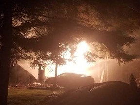 North Bay Ontario Provincial Police are investigating a "suspicious" fire that took place in Powassan Wednesday.