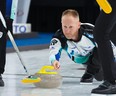 Skip Brad Jacobs competes with his team at the Boost National in Chestermere. Alta. on November 4. The Jacobs rink opened the Canadian Olympic Trials with a 9-3 win over Team Epping at the SaskTel Centre in Saskatoon on Saturday night.