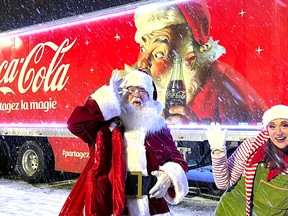 Santa Claus will make stops in Belleville this Thursday and Deseronto the next day driving an iconic red Coca Cola holiday transport truck as part of a cross-country tour sponsored by the soft-drink company to cheer people who have been isolated during the pandemic.