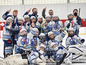 The North Bay Trappers U10 AA team clinched gold at the Hamilton Huskies Classic AA/AAA tournament.