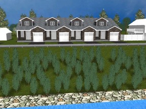 This concept drawing submitted by Southampton developer Duncan Earnest shows the plan for four rental tpwnhouse units on Saugeen St., east of Albert St. North in Southampton [Town of Saugeen Shores]