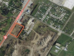 Kingslake Projects Inc.'s plans for a 90-room, six-storey hotel and separate restaurant with a drive-through on Highway 21, south of Concession 6, were discussed at a Town of Saugeen Shores planning committee meeting, held Nov. 15 via Zooom. [Town of Saugeen Shores]