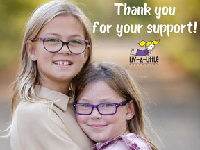This year's Paint it Purple raised $15,000 to help find a cure for cystinosis that Olivia Little (left) with sister ?, battles. {Liva-Little Foundation Facebook]