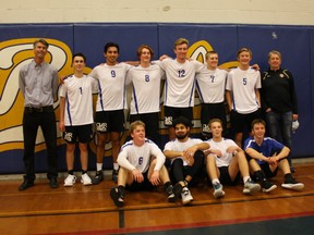 : The Saugeen District Senior School Sr. Boys volleyball team claimed the Bluewater Athletic Association crown Nov. 17 in Port Elgin.