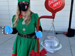 The Salvation Army’s 2021 Christmas Kettle campaign kicked off Friday in Simcoe. Among those encouraging the community to give generously is Ashley Watts of Simcoe, a Christmas support worker with the local Salvation Army. This year’s kettle campaign runs till 4 p.m. Dec. 24. – Monte Sonnenberg