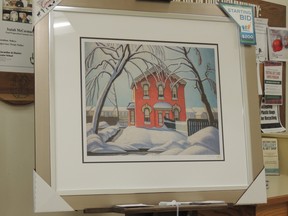 The Hospital Auxiliary's new print at Sobeys is entitled "Red House in Winter" by Group of Seven artist Lawren Harris. Starting bid is $200 and it is available until Thursday, December 2. SUBMITTED