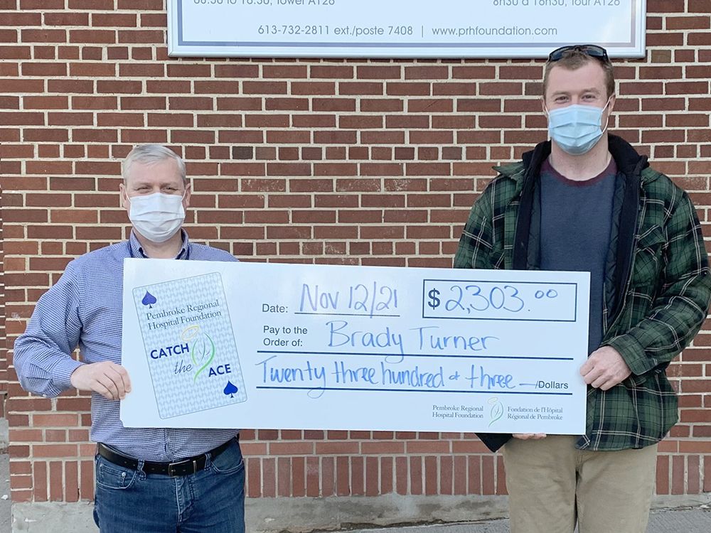 Pembroke Regional Hospital Foundation Catch the Ace winner for Week 16 announced Brockville