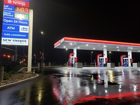 Petrol stations in Belleville slashed regular gasoline prices to 134.9 cents per litre which remained in effect through Monday giving motorists a break from substantially higher costs to fill their tanks. Gas prices reached 148.9 cents per litre in the city last month as demand increased. DEREK BALDWIN