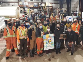 Cold Lake Mayor Craig Copeland shares the National Public Works Week Award with city staff. PHOTO: CITY OF COLD LAKE/FACEBOOK