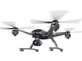 Quadcopter isolated on a white background.