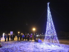 The Tree of Hope is lit during the Festival of Lights in 2015. The annual ceremony is instead taking place infront of City Hall going forward after the City of Airdrie dedicated a tree earlier in 2021.