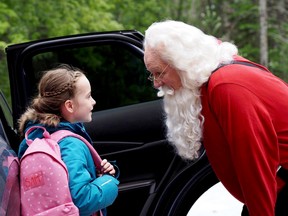 Ava Weiss and Colin Mochrie appear in a scene from A Christmas Letter. The television movie, shot in Sault Ste. Marie and Goulais, airs on CBC and CBC Gem on Wednesday at 8 p.m. SUPPLIED