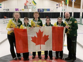 Skip Isabelle Ladouceur, vice Jamie Smith, second Lauren Rajala, lead Katie Shaw, alternate Katy Lukowich and coach Steve Acorn earned themselves a trip to Sweden in the new year by winning the Canadian U21 Women's Curling Championship.