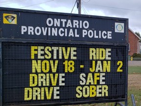 The Upper Ottawa Valley Detachment of the Ontario Provincial Police has embarked upon its annual Festive RIDE campaign, checking vehicles for impaired drivers. The campaign runs throughout the holiday season, wrapping up on Jan. 2, 2022. Submitted photo