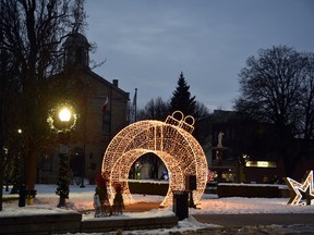 The holiday lights in downtown Woodstock will soon be on display. 
(Kathleen Saylors/Sentinel-Review file photo)