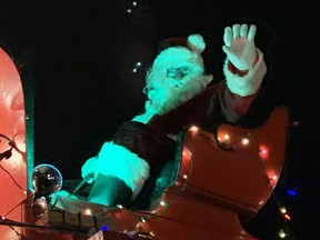 HO HO HO - Santa Claus rode through Port Elgin Nov. 27 in a Santa Claus parade staged by the Rotary Club of Saugeen Shores.