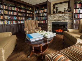 The cosy library is just one of several amenities at St. Mary's Gardens.