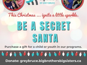 Big Brothers Big Sisters Secret Santa poster. (Supplied)