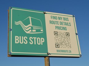River Route bus stop sign in Prescott.

The Recorder and Times