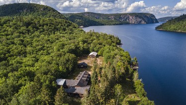 Drone shot of FourWayLodge