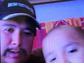 Eric (left) and Moses Nothing, last seen in Sioux Lookout on Halloween.