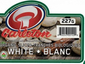 IMS 102636 - Carleton Mushrooms Organic Sliced White label