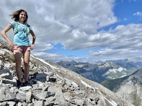 Trail runner Ashley Runnalls, pictured on top of Midnight Peak in Kananaskis this summer, speaks out about living with a condition that's often stigmatized. Photo Marie Conboy/ Postmedia.