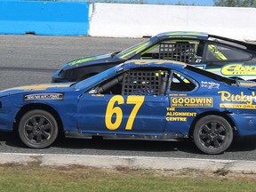 His first start in the sport came in 2001. CavanÕs Dan Demers (No. 67) has announced that the 2022 season will be his final year of racing in the Jiffy Lube Mini Stock field at Peterborough Speedway. JIM CLARKE PHOTO