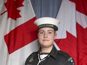 Isabel Coupland is seen photographed in her cadet uniform in a portrait taken by Dona Neves. Submitted