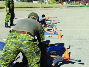 Members of the Beaumont Air Cadets participated in a summer biathlon, their first in-person training since 2019. (Supplied by Beaumont Air Cadets)
