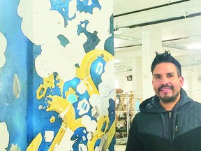 Ricardo Copado will be one of more than 40 artists from across the province adding their artistic marks to the pillars of the Louvre at Century Park. (Supplied by AAB)