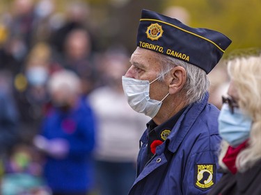 Gary Speakman of Brantford, who served three tours in Vietnam, was in attendance at the Remembrance Day ceremonies on Thursday November 11, 2021 in Brantford, Ontario. Brian Thompson/Brantford Expositor/Postmedia Network