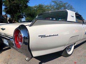 The rear flanks of the 1963 Thunderbird were finely sculpted and featured circular taillights that resembled the exhaust ports of a jet fighter airplane. Peter Epp photo