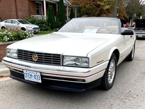 Dan Zielinski of Chatham is the owner of this 1993 Cadillac Allante, on display at a Thanksgiving Saturday car show in downtown Wallaceburg organized by the community's WAMBO group. Zielinski notes that his Allante has only 17,000 original miles. Peter Epp