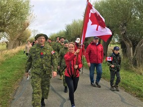 Some of the 1,886 participants taking part in this year's Liberation March pilgrimage in Belgium. Handout/Cornwall Standard-Freeholder/Postmedia Network