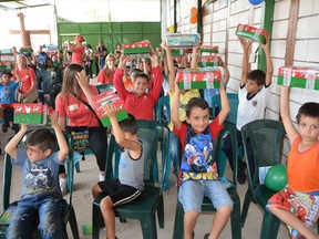 Children in El Salvador with their Canadian-packed Operation Christmas Child shoeboxes. Handout/Cornwall Standard-Freeholder/Postmedia Network